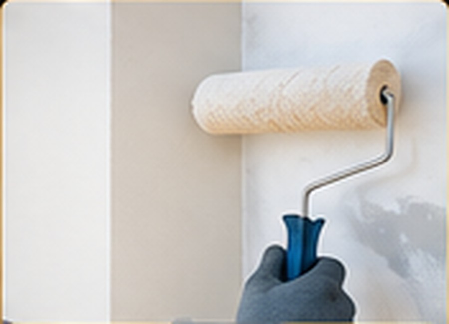 Freshly painted interior wall